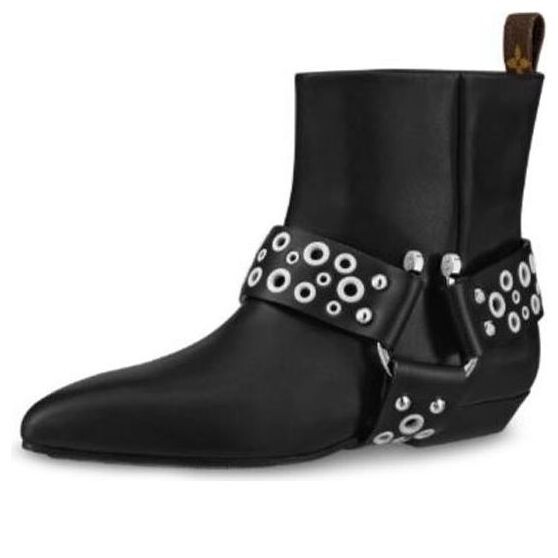 Кроссовки rhapsody ankle boots 'black with silver belt' Louis Vuitton, черный