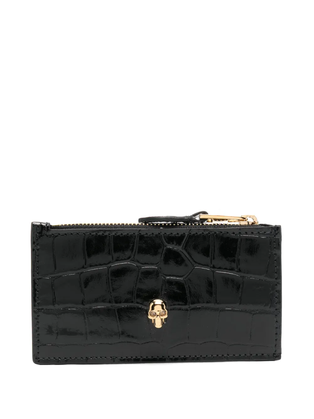 

Кошелек на молнии с декором Skull Alexander McQueen, черный