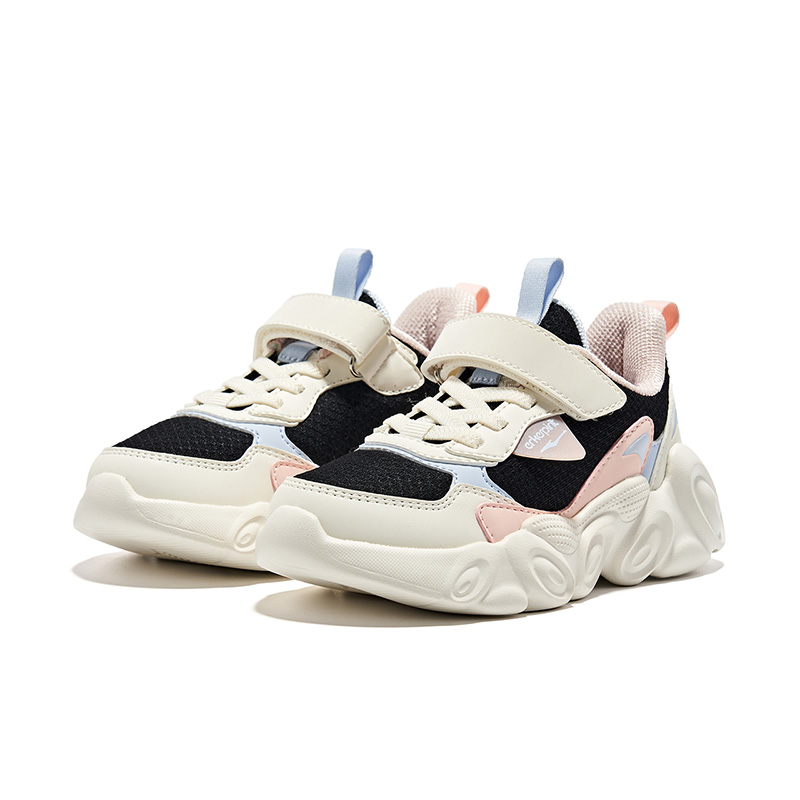 ERKE KIDS Lifestyle Shoes Jet Black Ivory White Kids' — фото 4