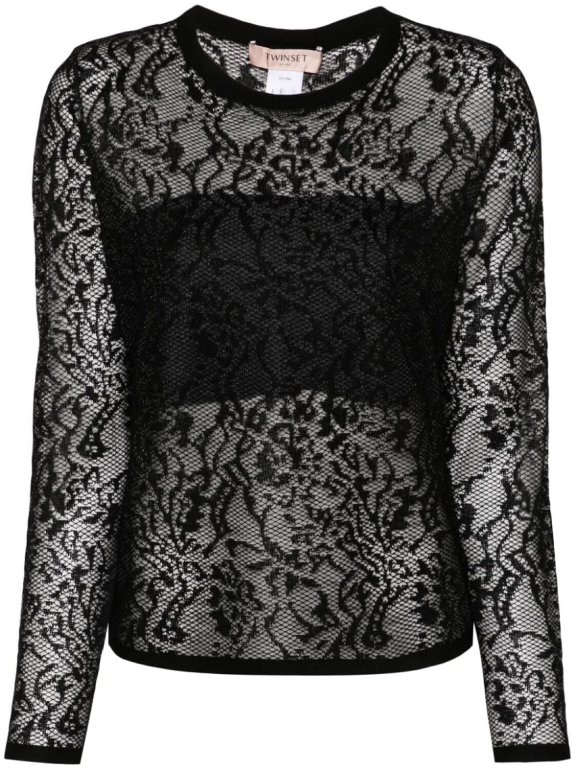 

TWINSET жаккардовый топ, черный