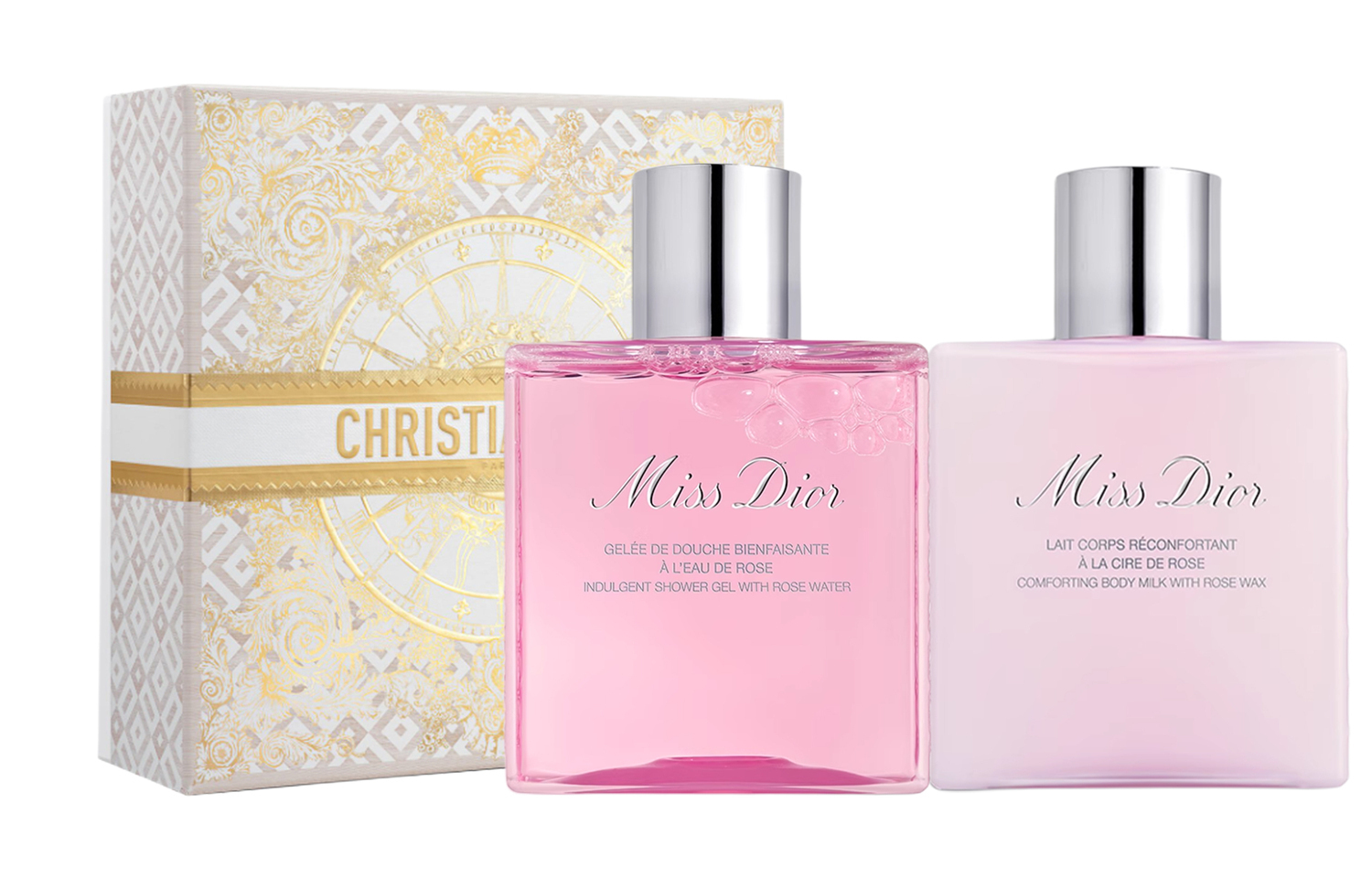 

DIOR Ограниченный рождественский набор ухода с розовым ароматом увлажняющий 175мл+175мл