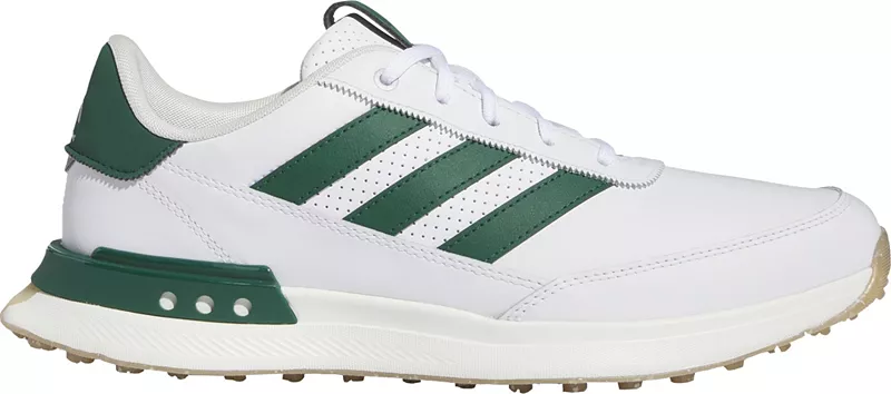 

Мужские кожаные туфли для гольфа без шипов Adidas S2G '24, белый/зеленый