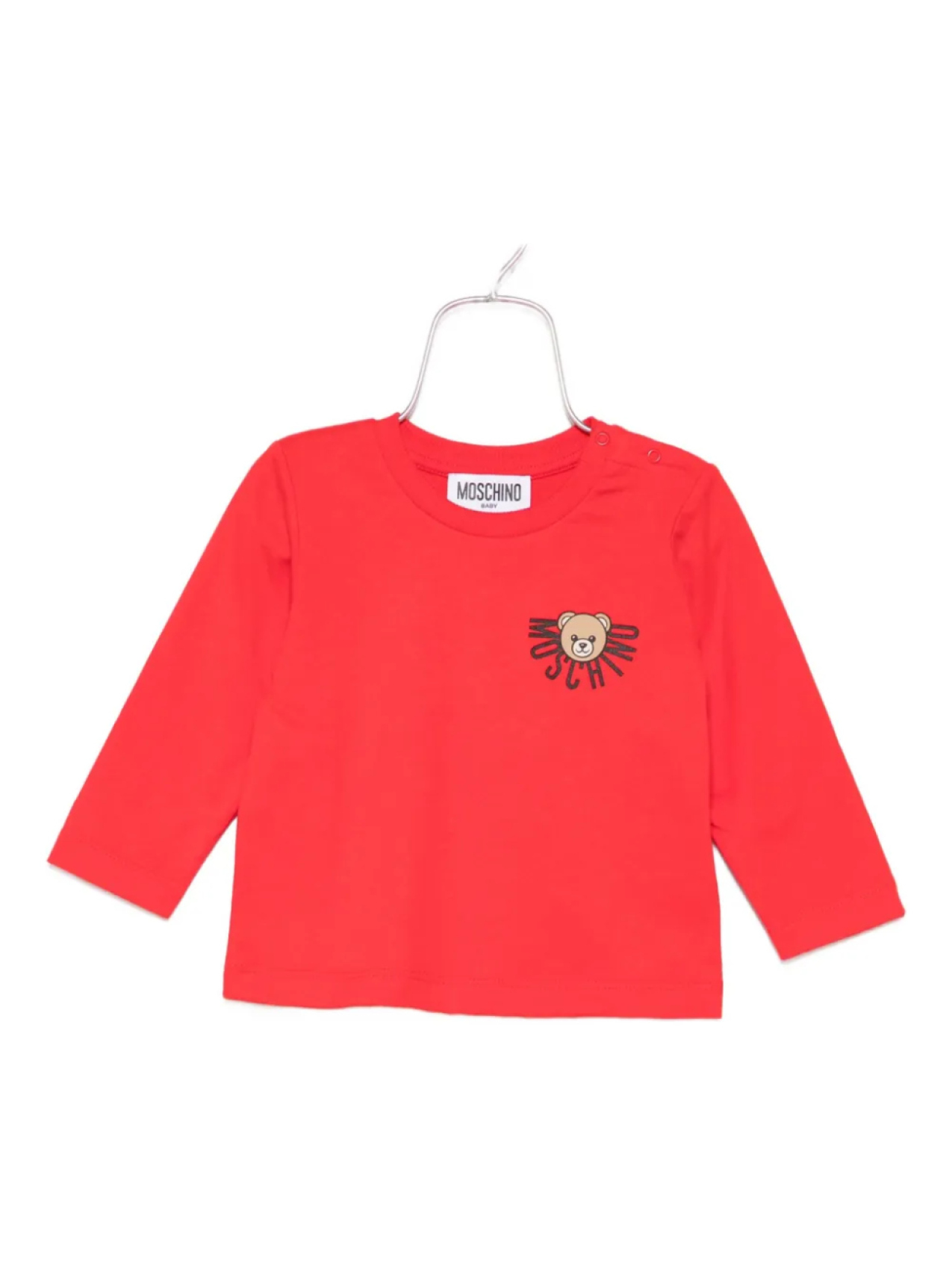 

Топ Moschino Kids с длинными рукавами и логотипом Teddy, красный