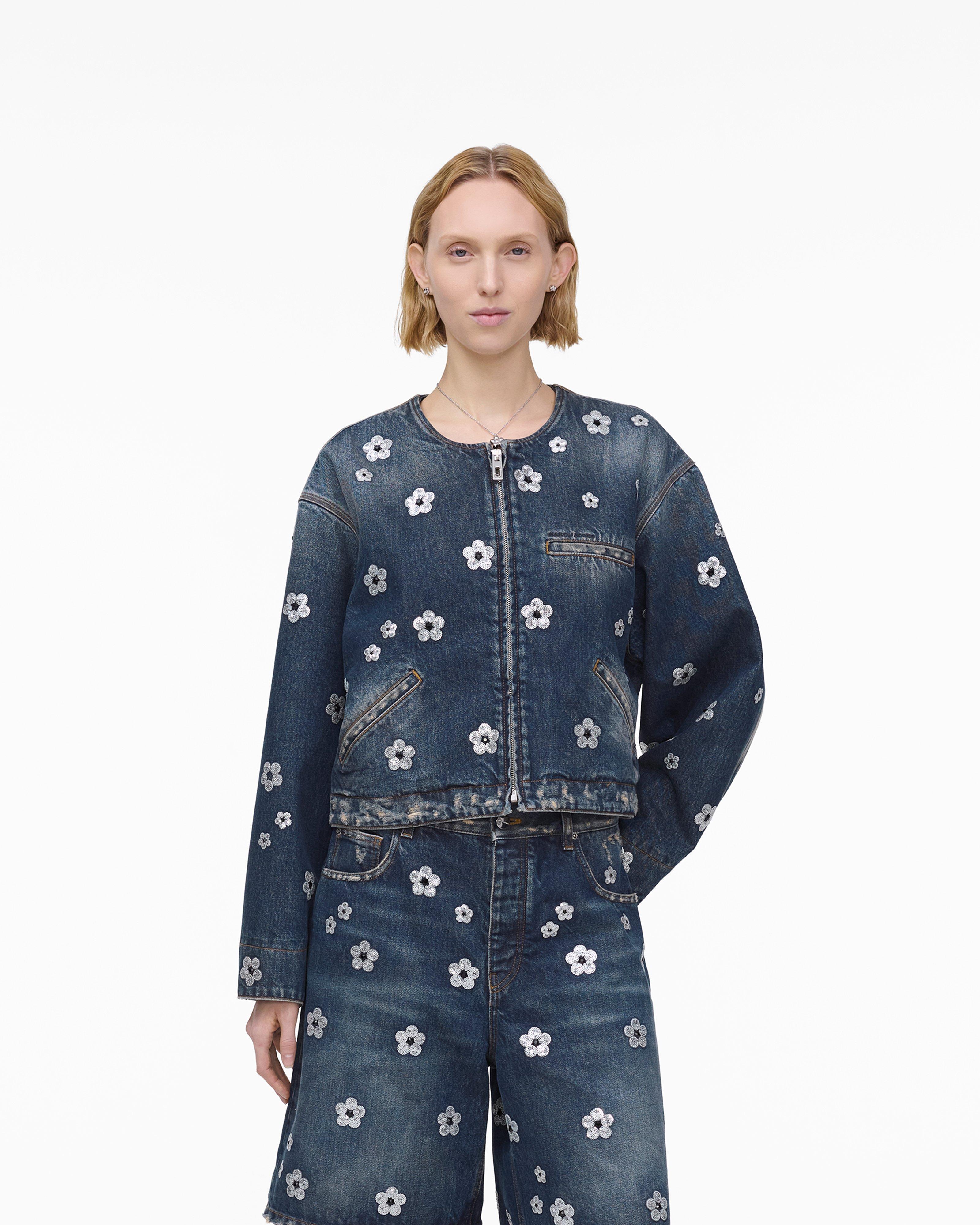

Укороченная куртка с пайетками Daisy Marc Jacobs, цвет Vintage Indigo