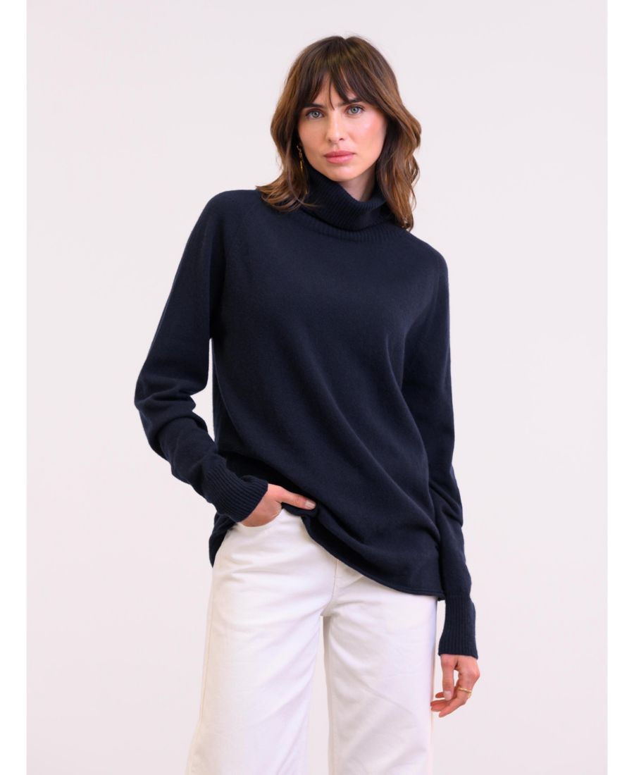 

Женский шерстяной свитер с высоким воротником Geelong Celtic & Co, Dark navy