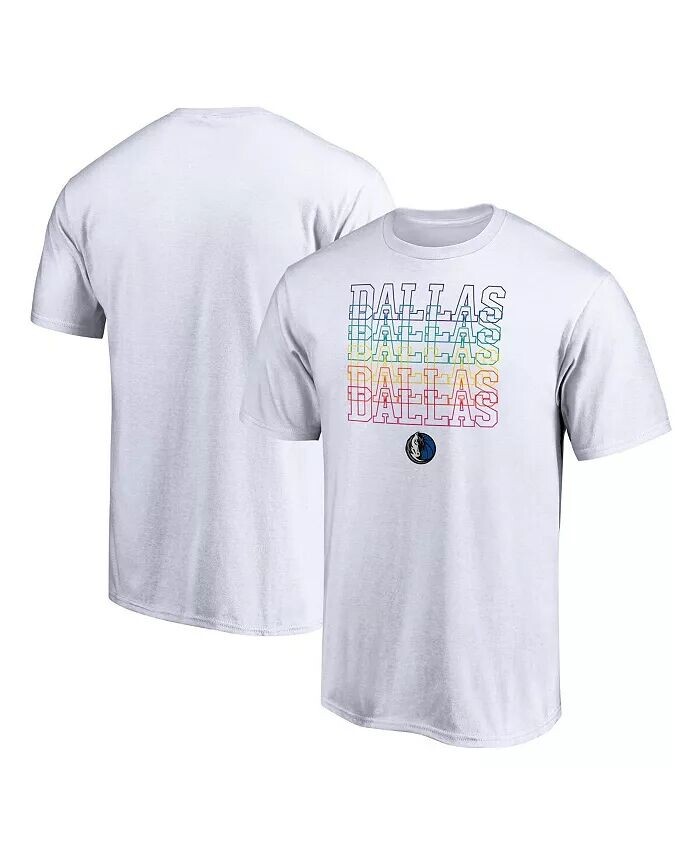 

Мужская белая футболка Dallas Mavericks Team City Pride Fanatics, белый