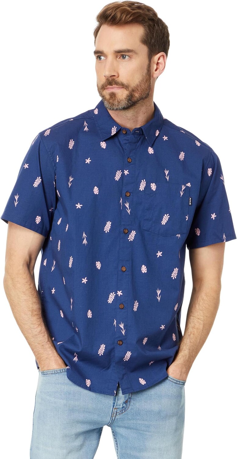 

Рубашка Hurley One & Only Lido Stretch Short Sleeve Woven, цвет Blue Void