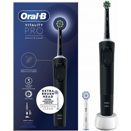 Braun Oral-B Vitality Pro - черная электрическая зубная щетка — фото 2