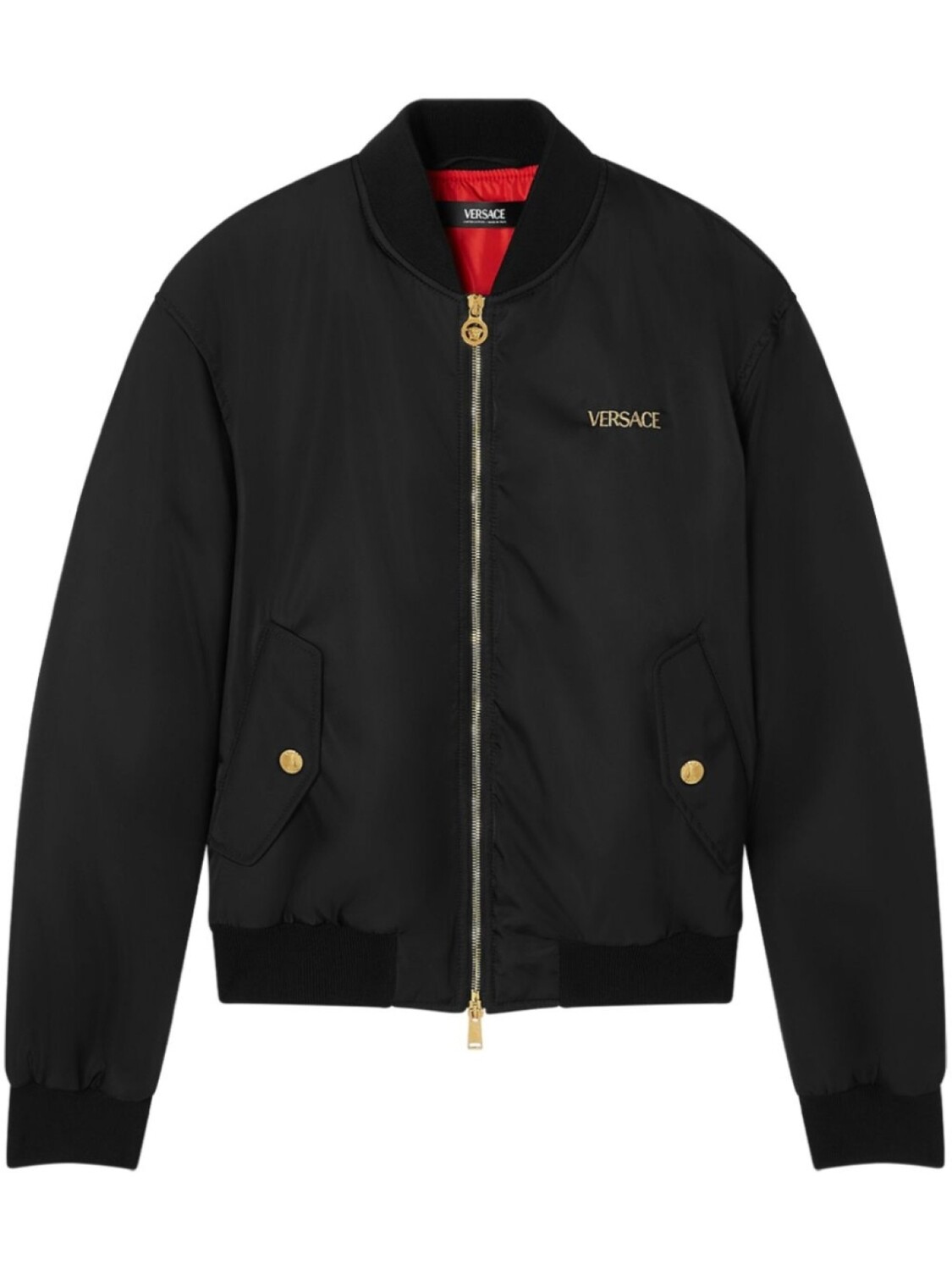

Versace бомбер с вышивкой, черный