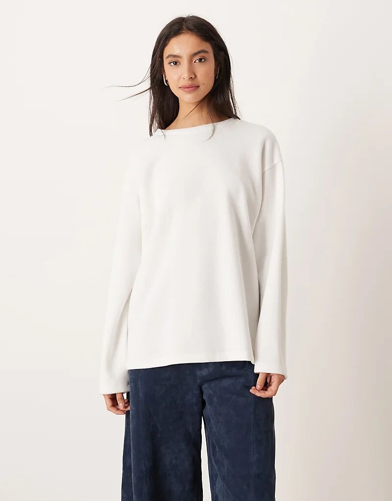 

Лонгслив ASOS DESIGN Supersoft с длинными рукавами, белая, зимняя