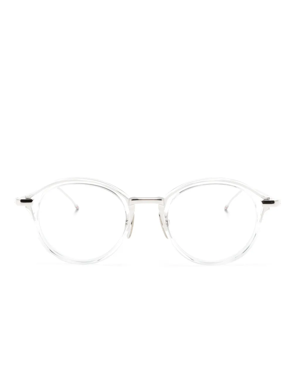 

Очки в круглой прозрачной оправе Thom Browne Eyewear, белый