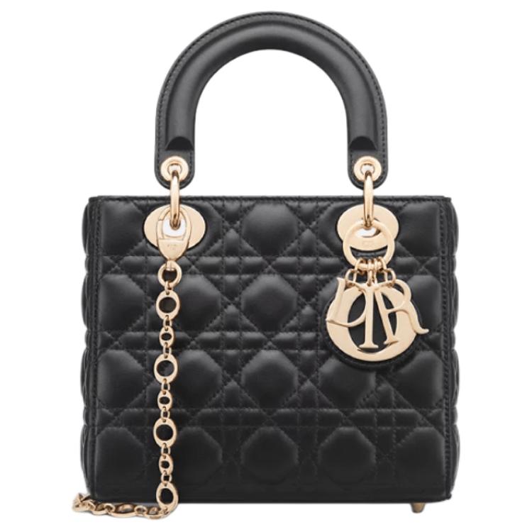

Сумка Lady Dior из овчины Lady Dior, сумка через плечо, сумка-трубы, женская, черная