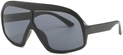 

Солнцезащитные очки в стиле ретро 2027 года с увеличенным леопардовым принтом для женщин и мужчин, цельные солнцезащитные очки с защитой от УФ-излучения UV400 MTZJH, Black Black