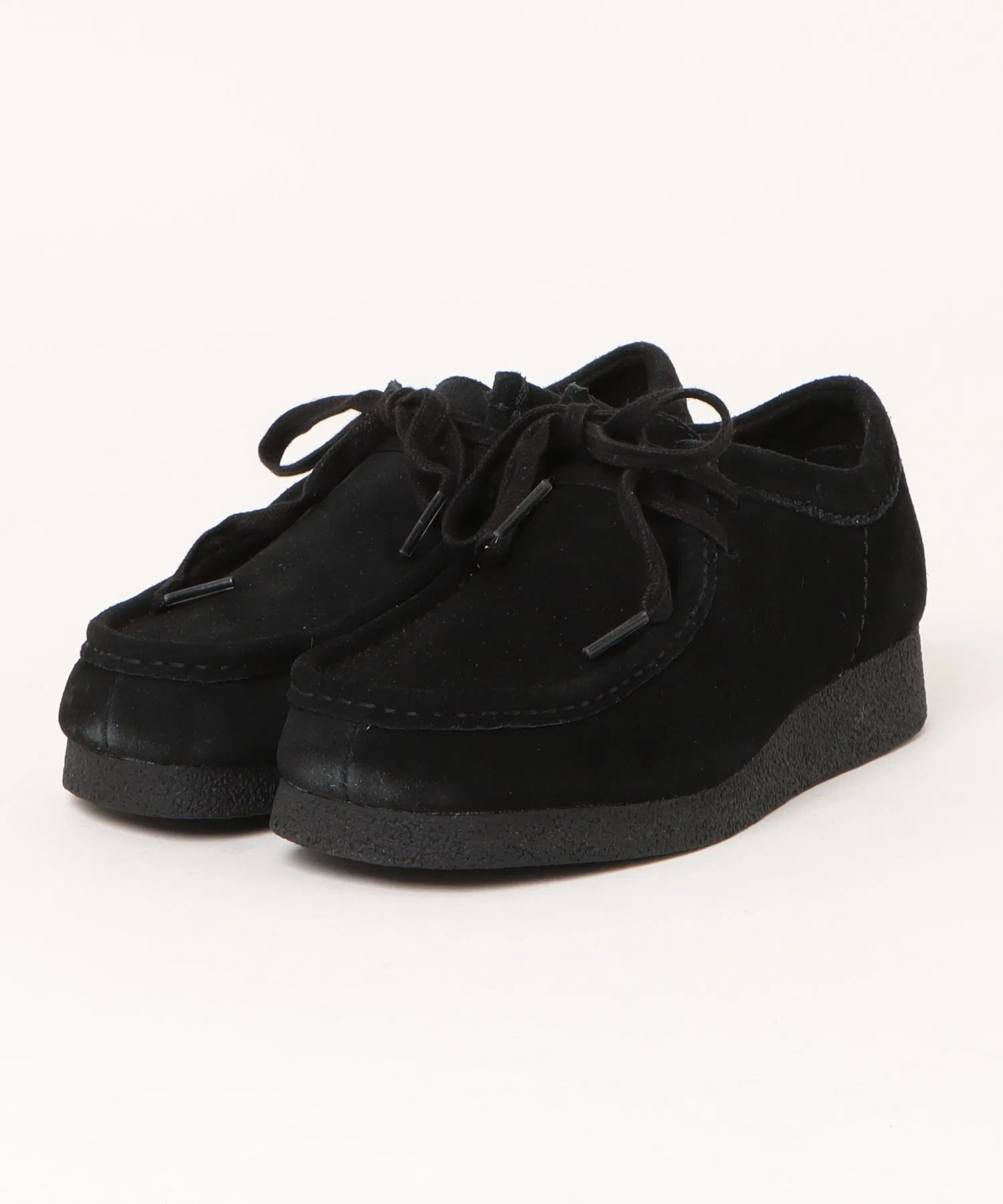 Мужские/женские мокасины из замши Clarks Wallabee Evo WP чёрные
