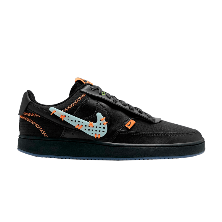 

Кроссовки Nike Court Vision Low Premium 'Black Total Orange', черный