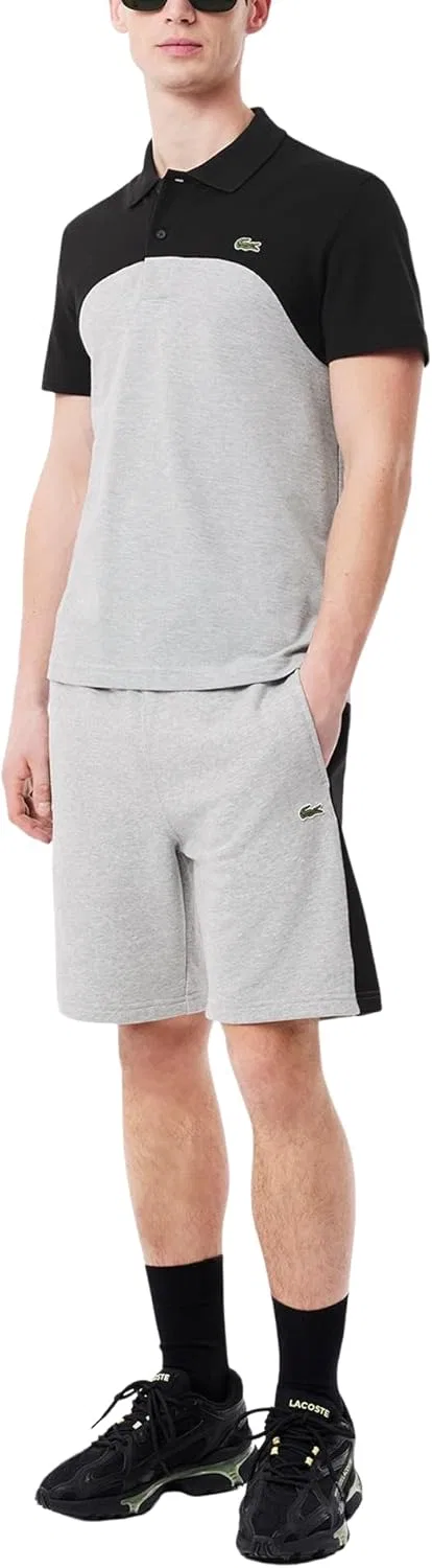 Lacoste мужские шорты Regular Fit Colorblock, Gray & Black, XX-Large — фото 4