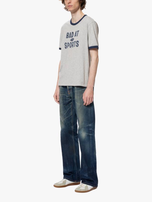 

Футболка ricky bad at sport Nudie Jeans, цвет Grey Melange