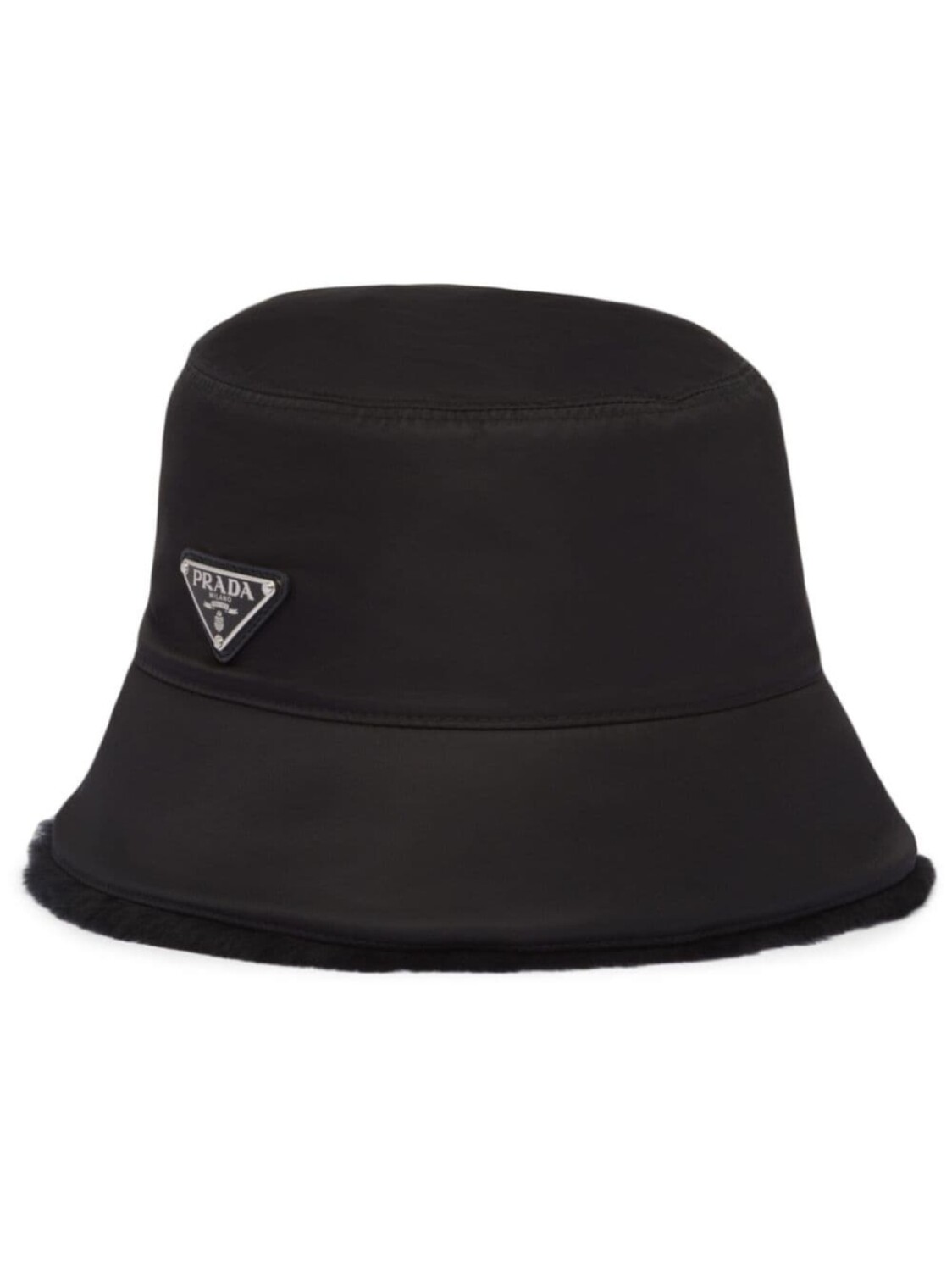 

Prada панама Re-Nylon из овчины, черный