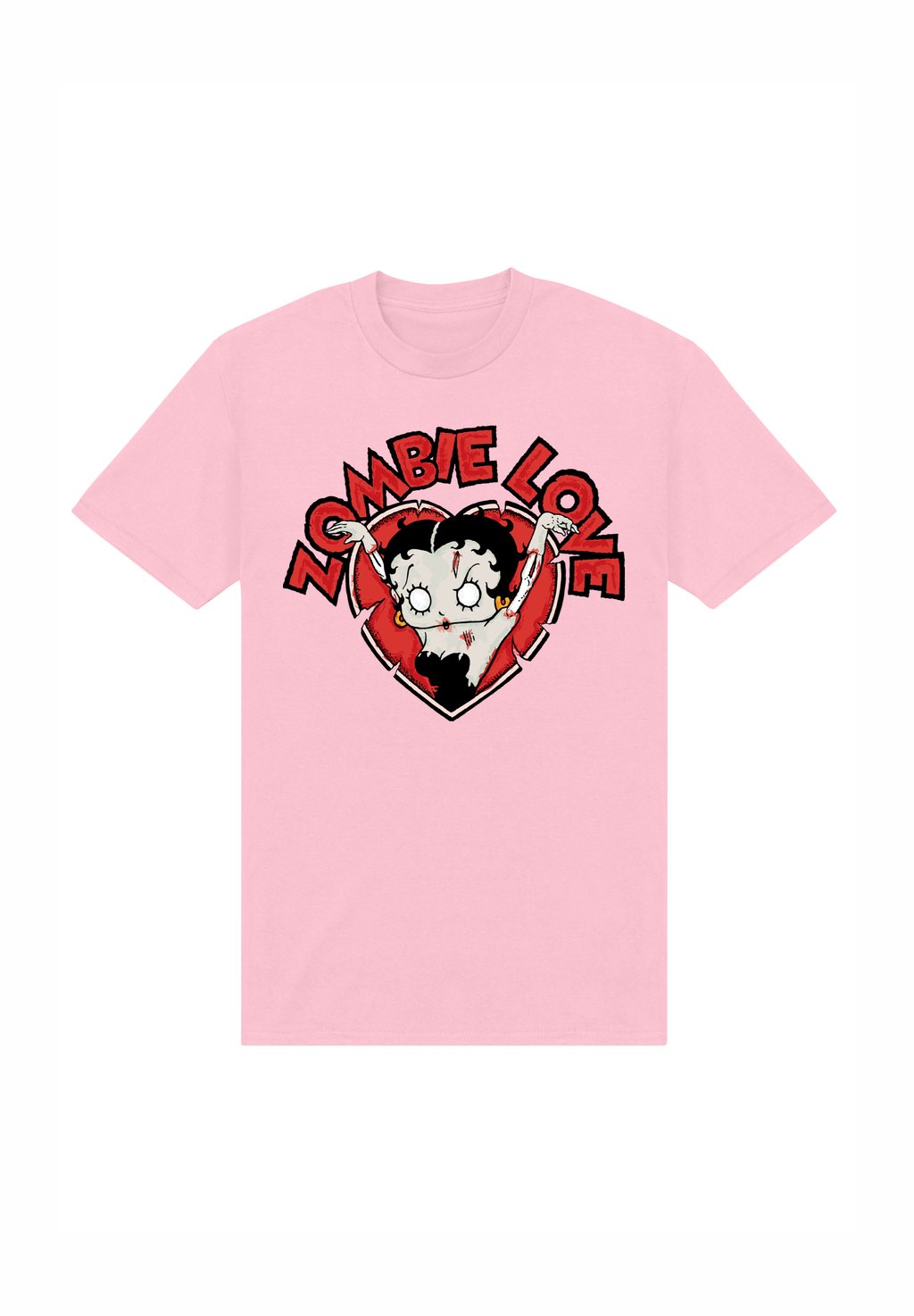 

Футболка с принтом BETTY BOOP HALLOWEEN HEART ZOMBIE LOVE Henry Tiger, розовый
