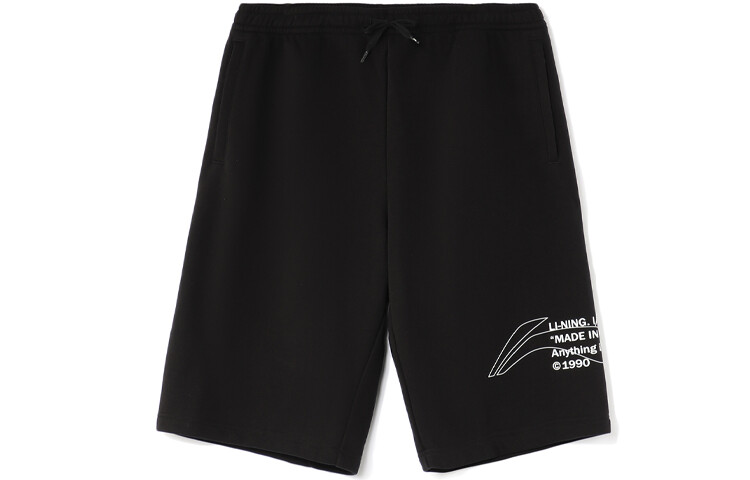 

Спортивная модная коллекция повседневные шорты мужские черные Lining, черный