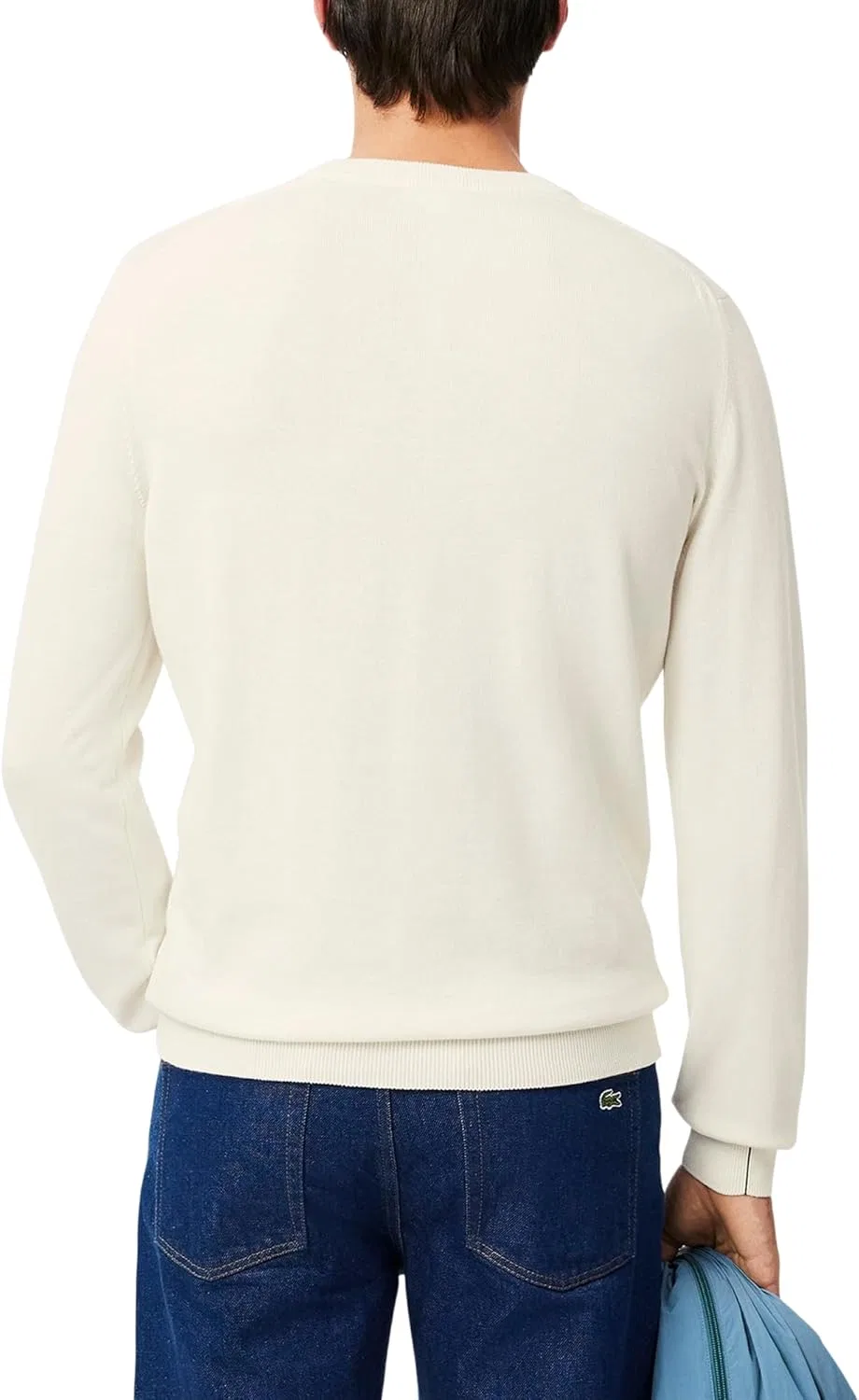 Свитер Lacoste мужской Monochrome с круглым вырезом из хлопка, Flour — фото 2