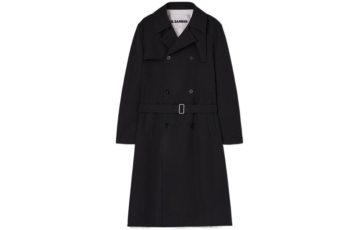 

JIL SANDER Пальто мужское с черным лацканом, умеренный прямой крой