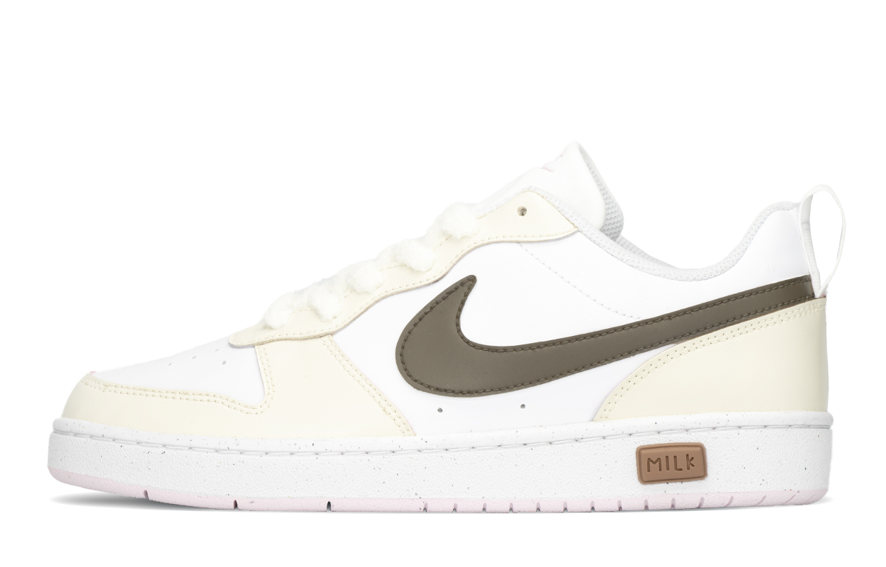 

Nike Court Borough Low противоскользящие износостойкие низкие детские скейтбординг кроссовки mocha для подростков