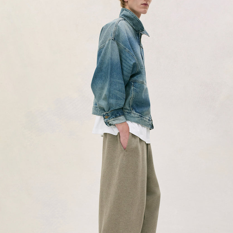 Куртка джинсовая Core Collection Fear Of God Essentials, средняя потертость — фото 4