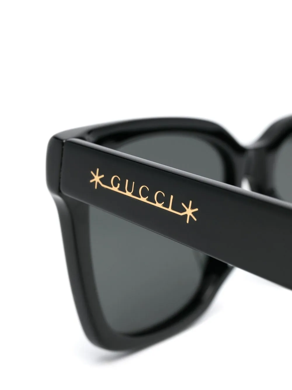 Солнцезащитные очки в квадратной оправе с логотипом Gucci, черный — фото 3