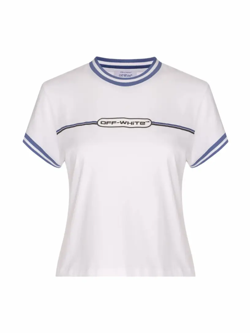 

Хлопковая футболка с логотипом Off-White, белый