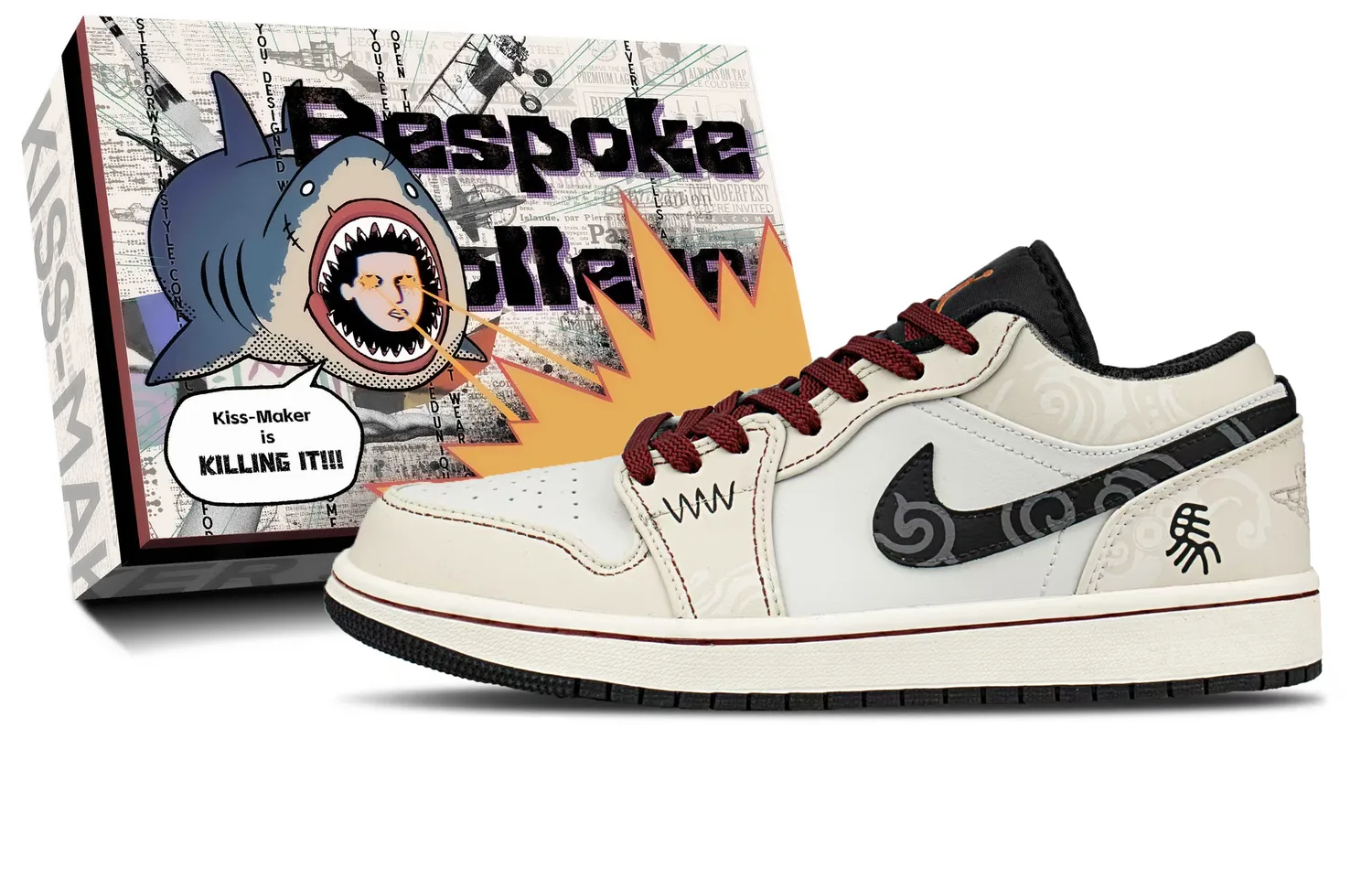 Jordan Air 1 Кожаные кроссовки с кожаной подкладкой и амортизацией, низкие, винтажные, баскетбольные, унисекс, цвет ecru