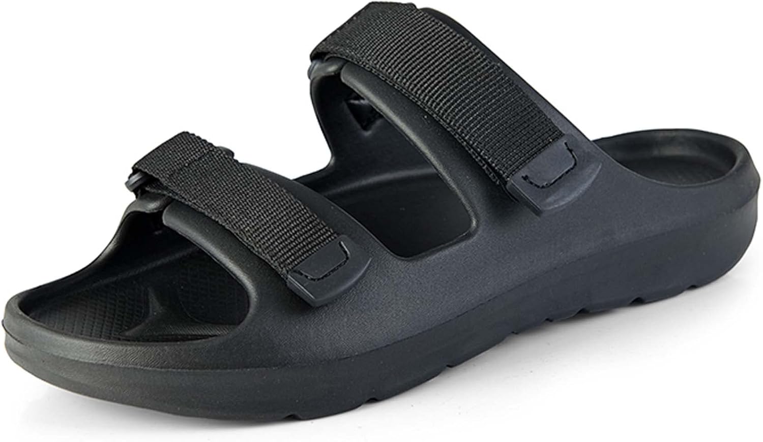 

Мужские летние сандалии, повседневные, модные, из ЭВА, однотонные, шлепанцы, дышащие, удобные, мягкие, легкие Generic, черный