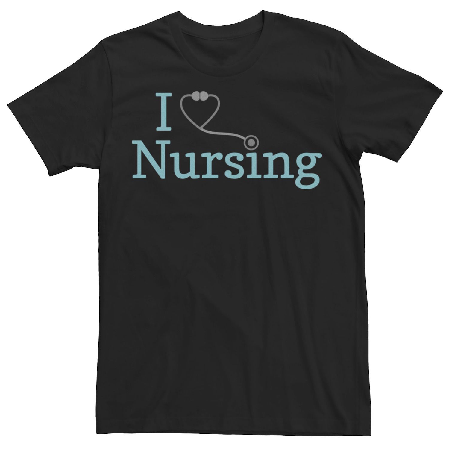 

Мужская футболка с рисунком I Love Nursing Stethscope Licensed Character, черный