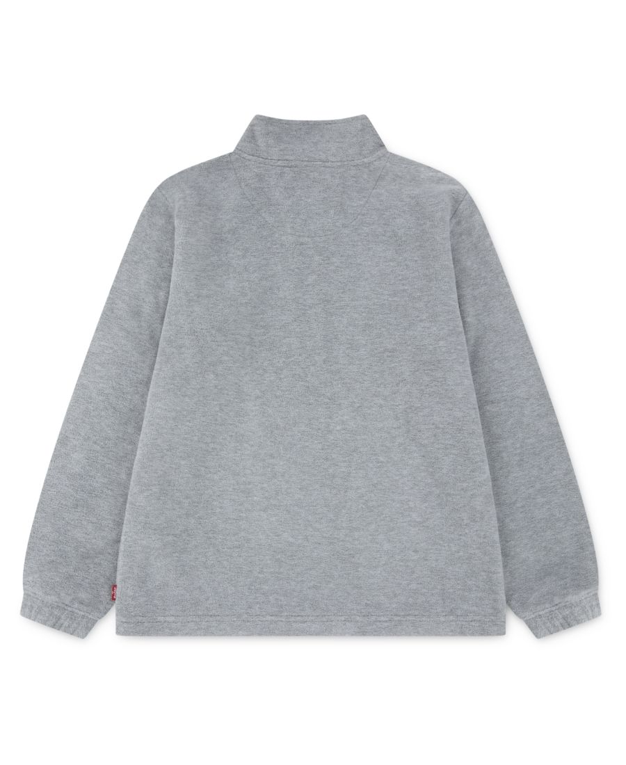Детская толстовка на молнии до середины груди, размер 8-20 (однотонная) Levi's, Gray Heather — фото 2