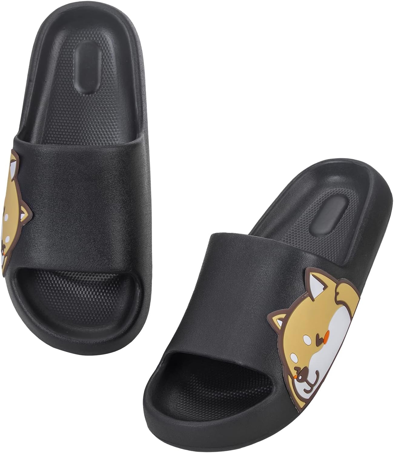 

Сандалии для девочек и мальчиков, мужские шлепанцы, сандалии для женщин, детские тапочки EVA с антискользящей подошвой для дома и улицы, с открытым носком, для спа, ванной, бассейна, спортзала, дома, повседневные душевые тапочки Guyarns, черный