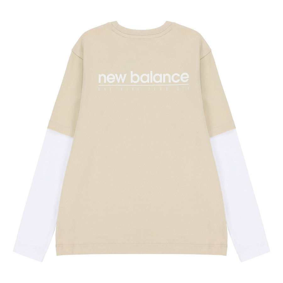 

Футболка New Balance Contrasting Colors Sports Round Neck Pullover Apricot Color T-Shirt, желто-коричневый