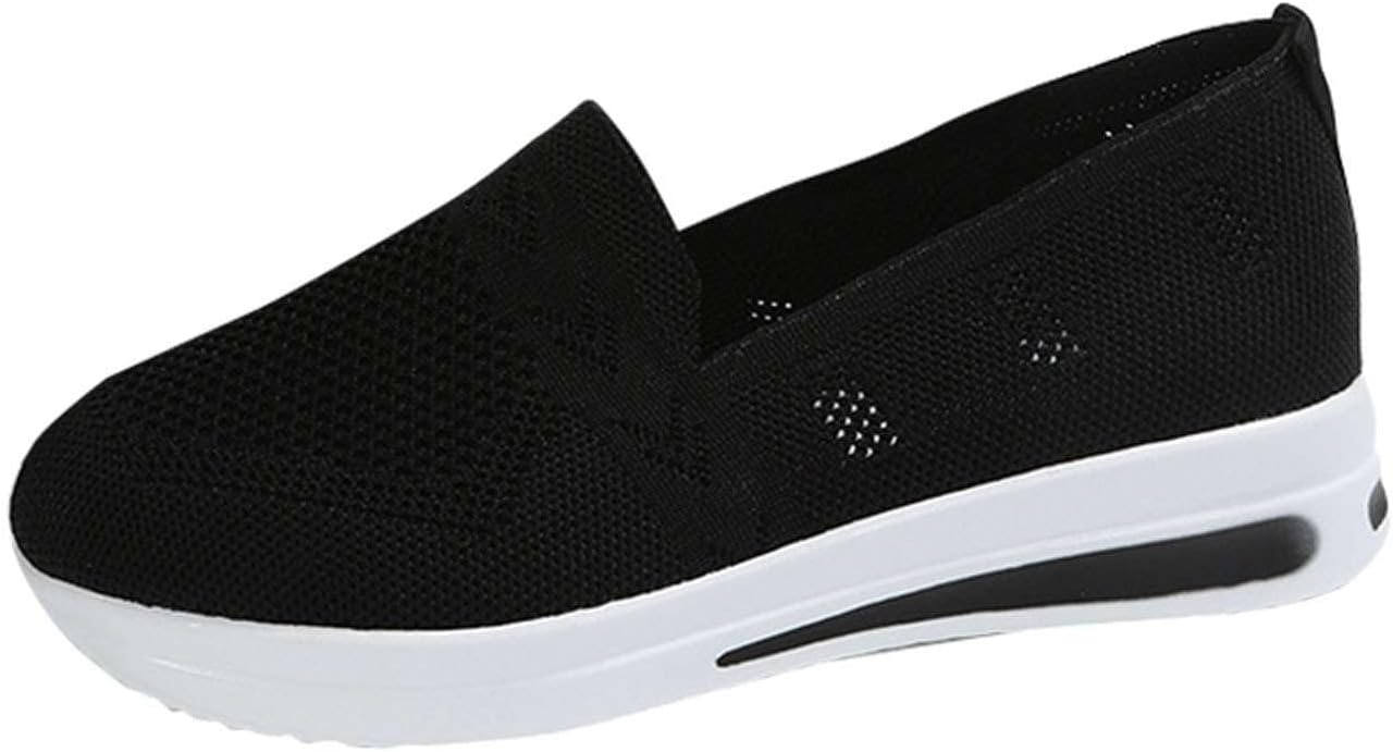 

Мужские и женские спортивные кроссовки с сеткой, на шнуровке, для ходьбы, повседневные, с поддержкой свода стопы, дышащие, с плоской мягкой подошвой Generic, черный