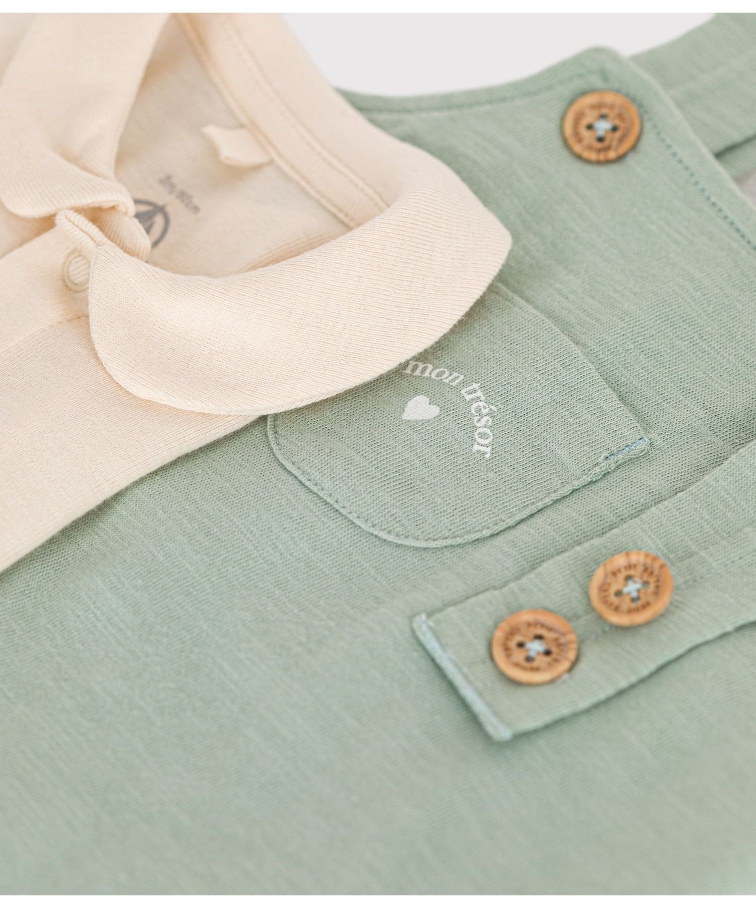Детский комплект из 2 предметов PETIT BATEAU, Light green — фото 4