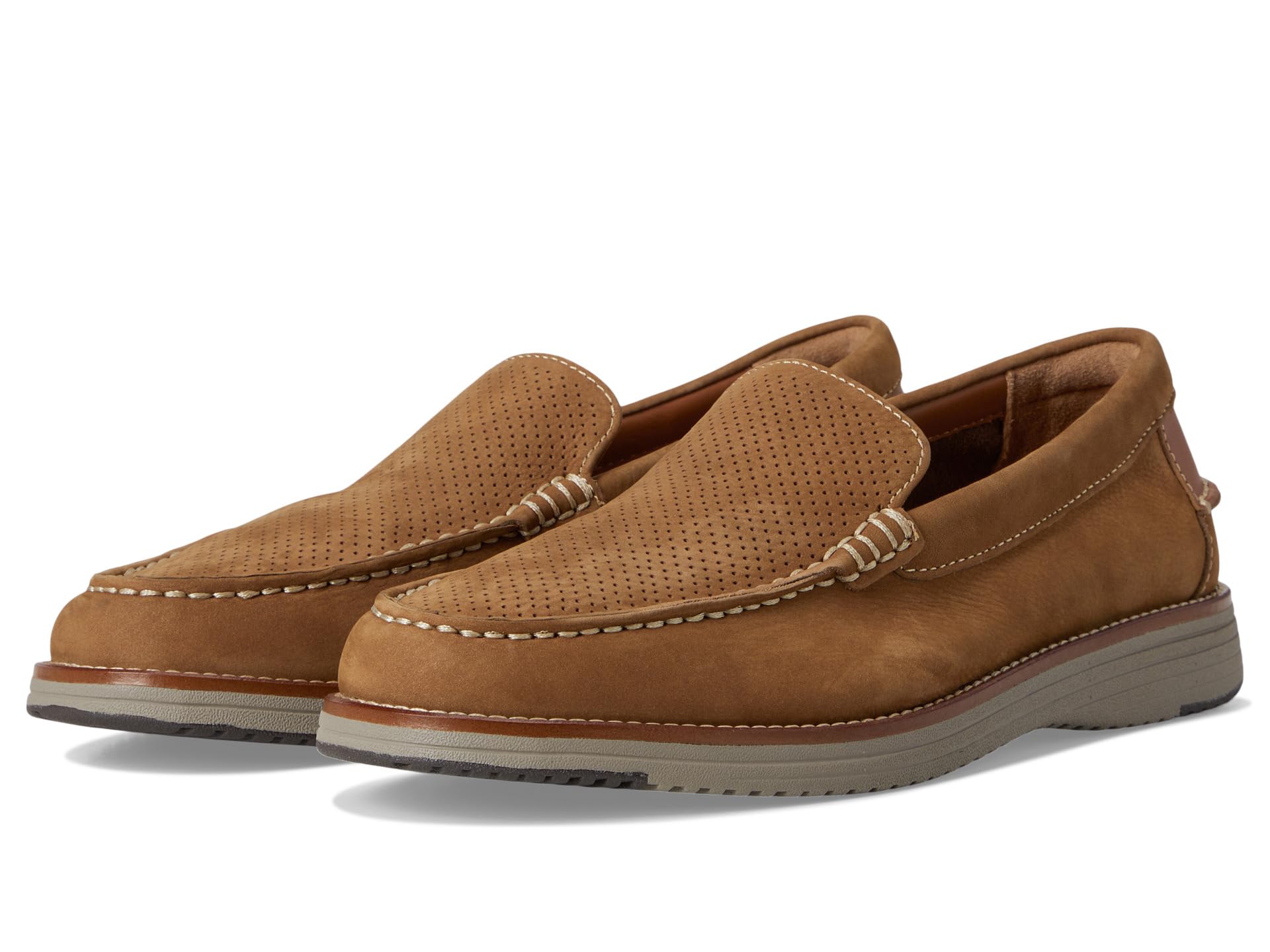 

Лоферы Johnston & Murphy Upton Perfed Venetian, цвет Snuff Nubuck