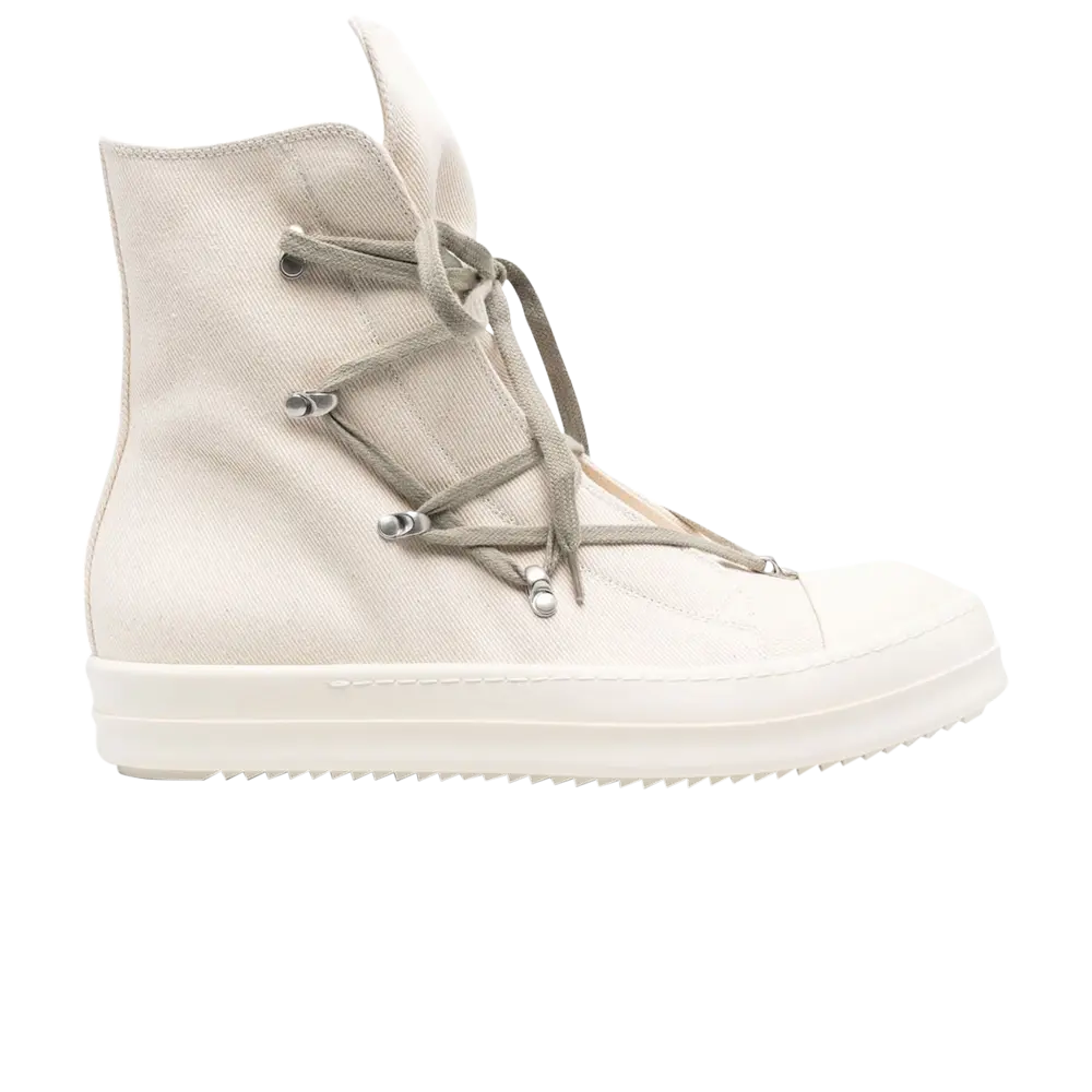 Высокие кроссовки Rick Owens DRKSHDW Strobe Cotton Denim Hexa High, кремовый