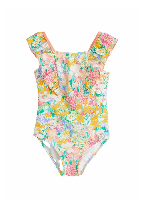 Купальник прямого кроя с оборками Laura Ashley, Multi Everington Meadow