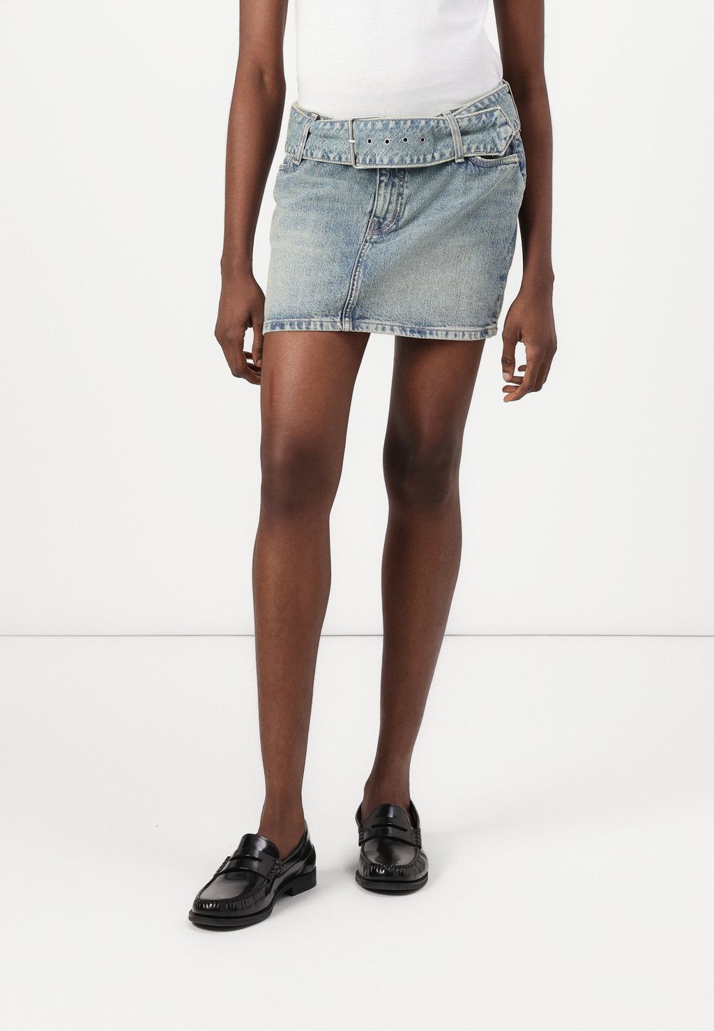 

Мини-юбка GAMINI - Denim skirt HUGO, светло-голубой