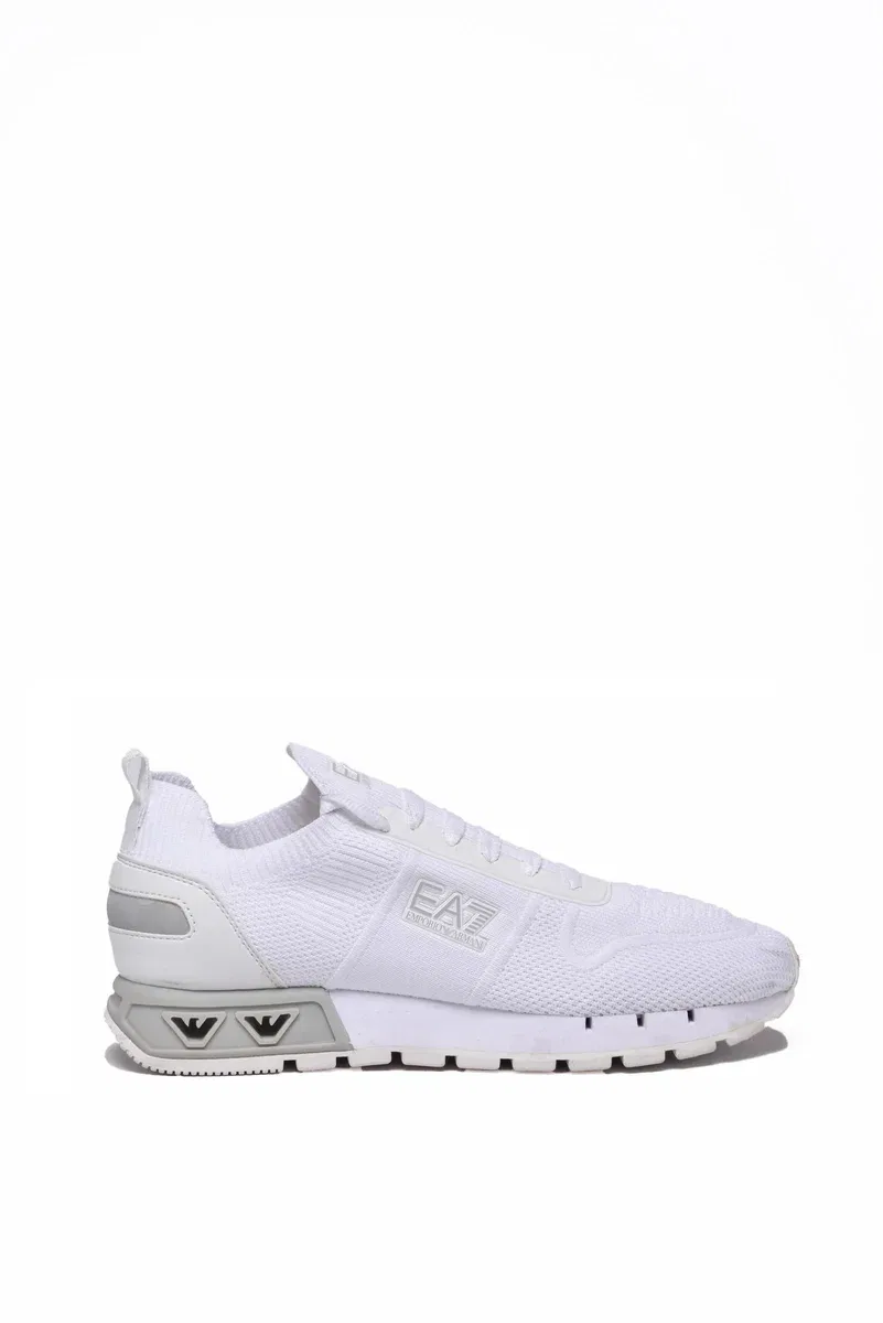 Низкопрофильные кроссовки с вязаным верхом EA7 Emporio Armani, белый