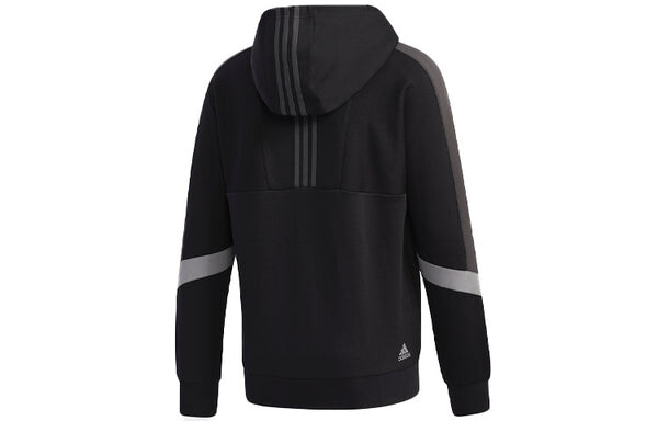 Куртка цветная спортивная повседневная куртка с капюшоном Adidas, черный — фото 2