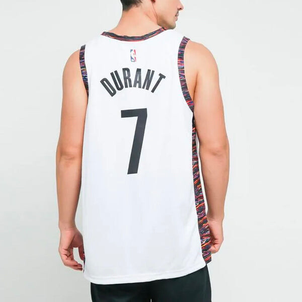 Футболка nba city limited jersey sw fan edition 2019 2020 сезон brooklyn nets durant № 7 Nike, белый — фото 4