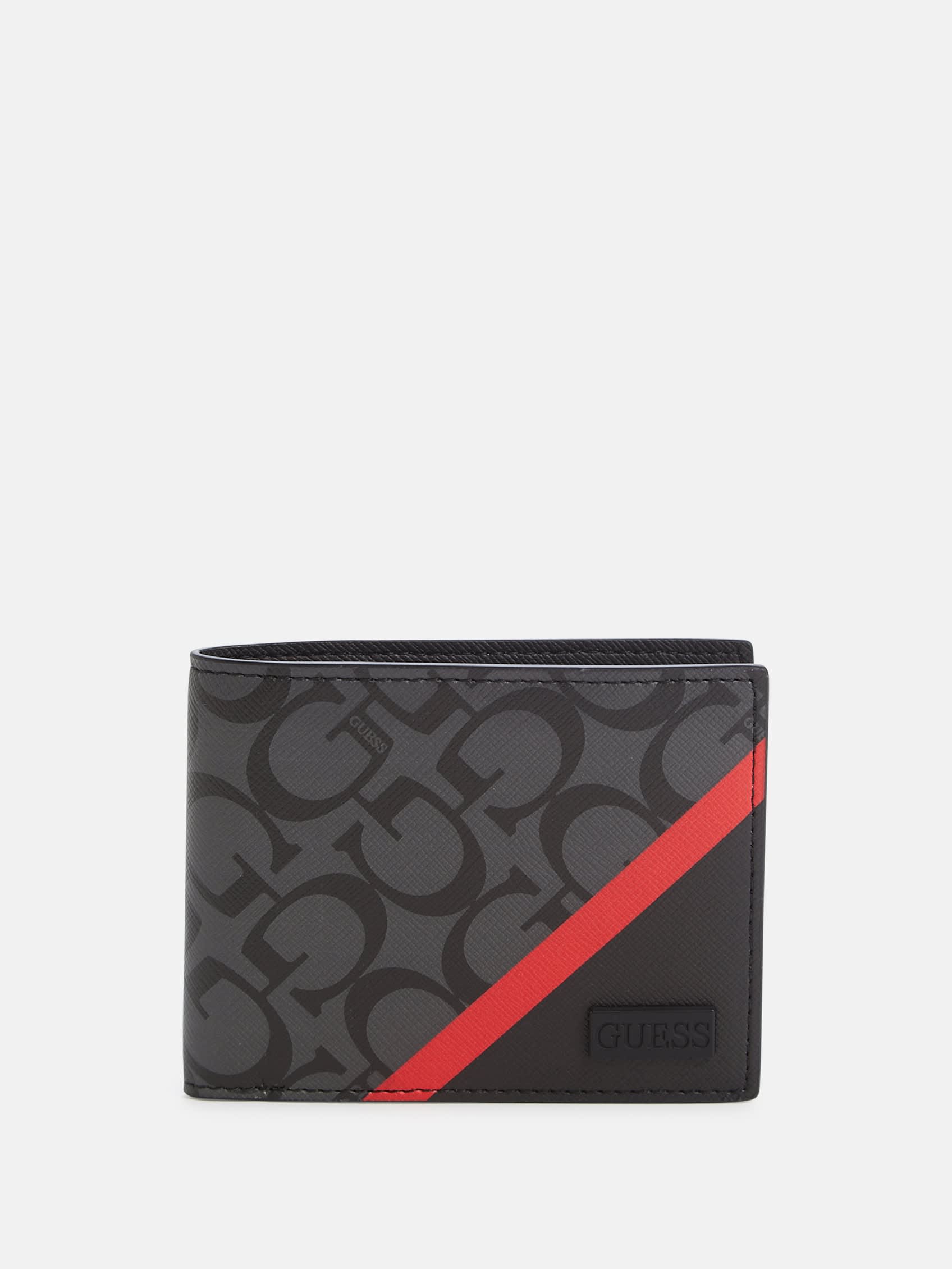 

Двойной кошелек с цветным логотипом Guess Factory, цвет black multi