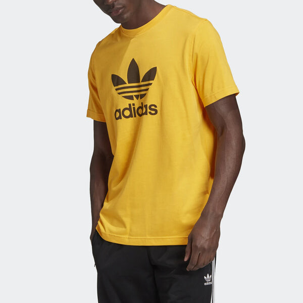 Футболка adidas originals TREFOIL T-SHIRT Short Sleeve Gold Color, желтый — фото 3