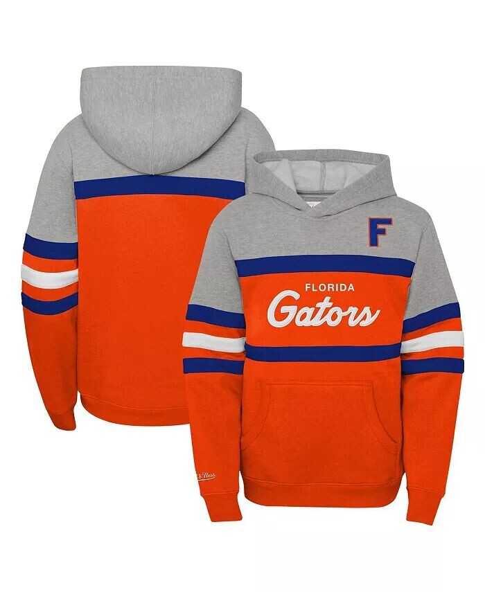 

Толстовка с капюшоном главного тренера Big Boys Orange Florida Gators Mitchell & Ness