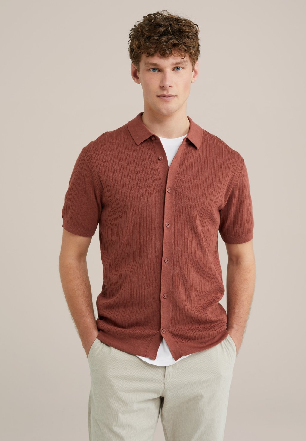 

Рубашка WE Fashion, цвет Cinnamon Brown