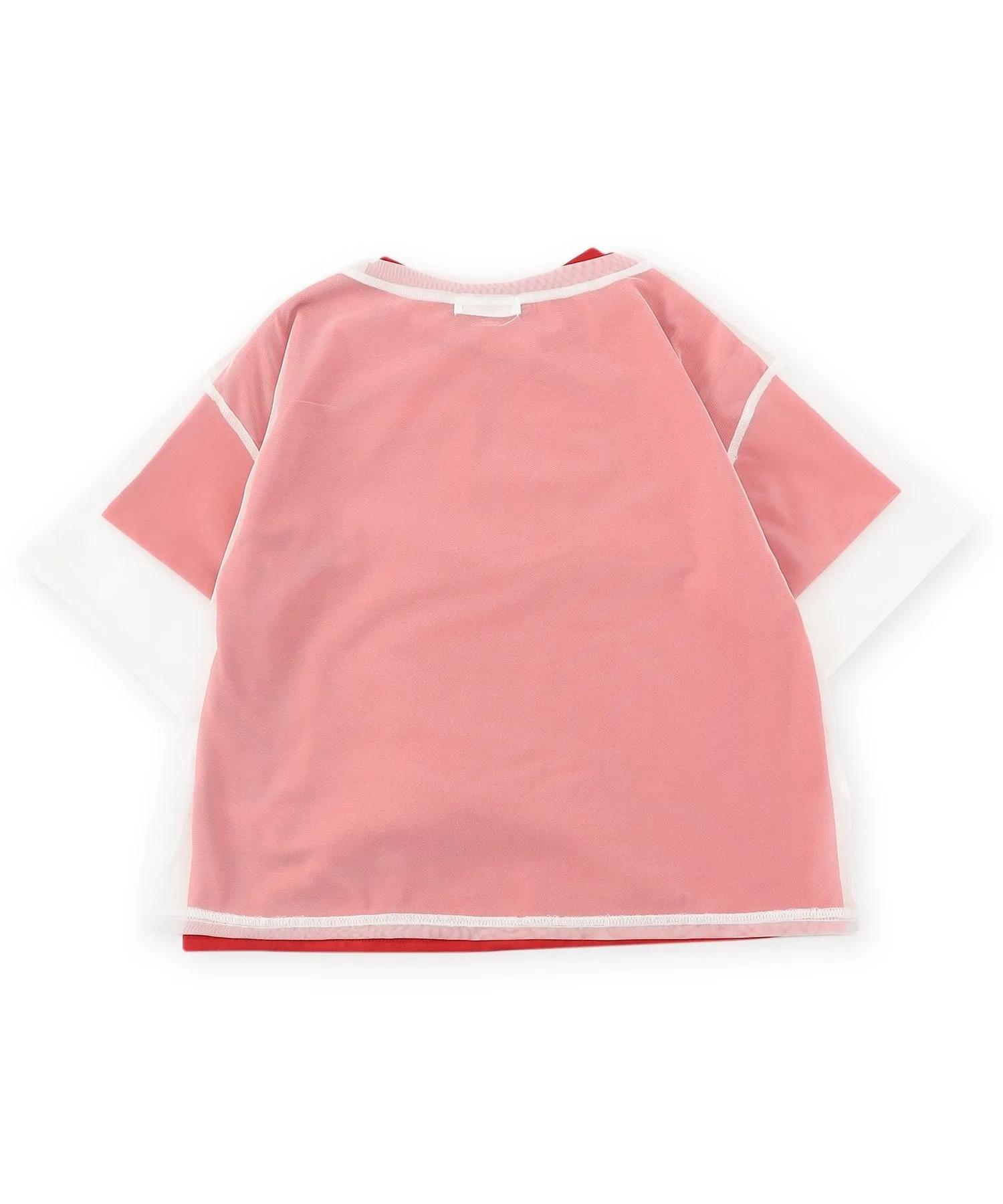 Детский топ с шиллингом и футболкой algy Shirring Chulle Top & T Set красный — фото 3